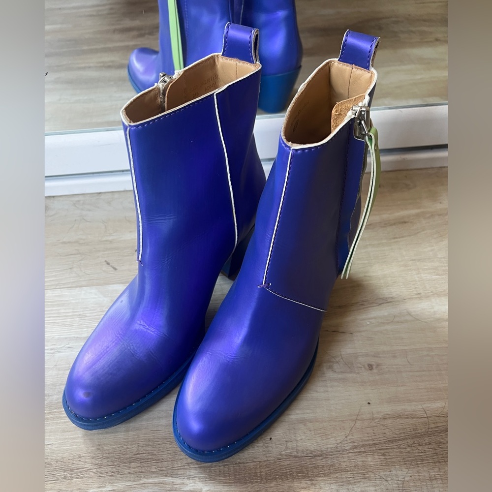 Like new Acne studios blue ankle pistol boot (collab)